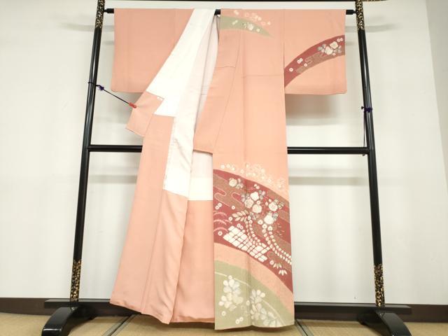 平和屋着物●十日町　名門　滝泰謹製　訪問着　絞り　辻が花　金彩　正絹　逸品　DABD9419ud