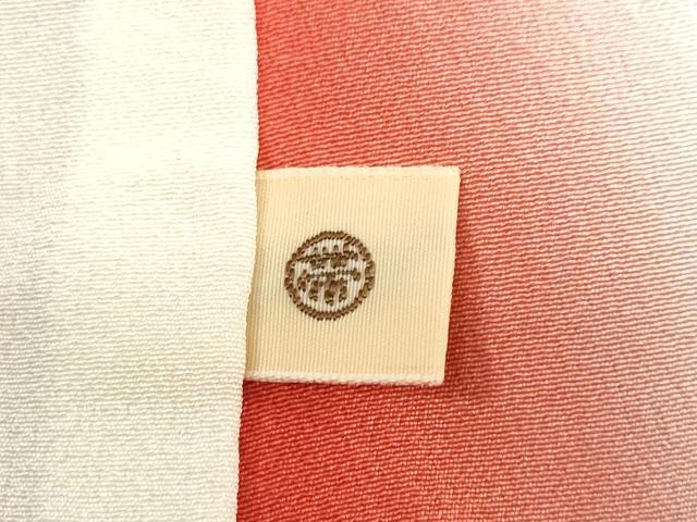 平和屋着物●豪華振袖　型染め　流水花鳥文　鬼しぼ縮緬　正絹　逸品　DABD9420ud