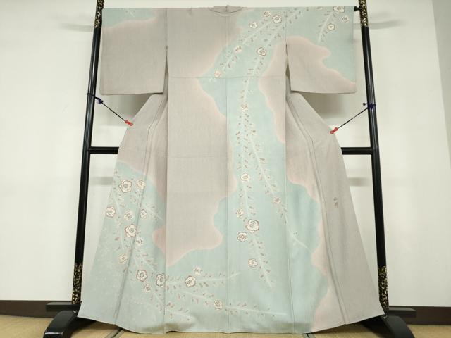 平和屋着物●訪問着　作家物　絞り　辻が花　正絹　逸品　DABD9422ud