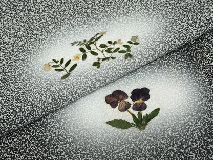 平和屋着物●訪問着　作家物　押し花　草花文　蛍暈し　正絹　逸品　DABD9423ud
