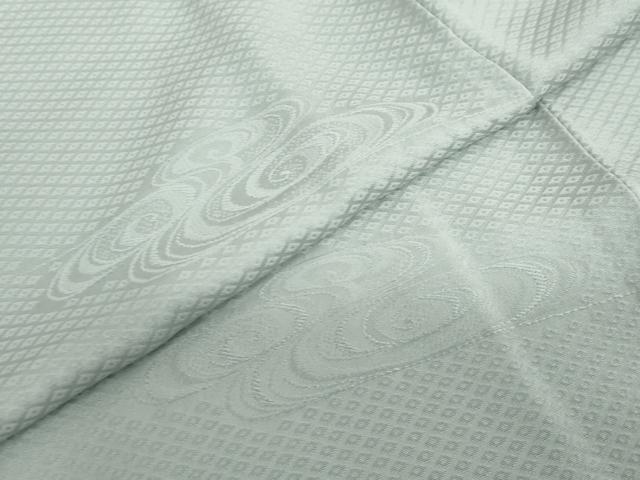平和屋着物●上質な色無地　流水地紋　湊鼠色　正絹　逸品　DABD9429ud