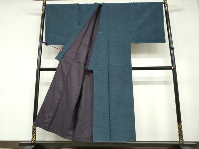 平和屋着物●男性　紬　褐返色　キングサイズ　正絹　逸品　未使用　DABD9439ud