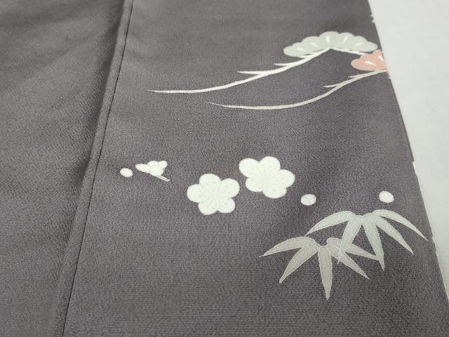 平和屋着物●訪問着　流水梅松文　金彩　正絹　逸品　DABD9443ud