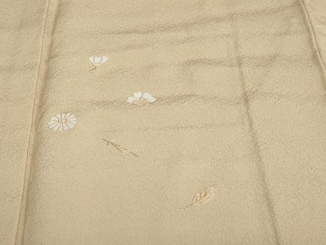 平和屋着物●色留訪問着　総刺繍　舞花文　金糸　正絹　逸品　DABD9450ud