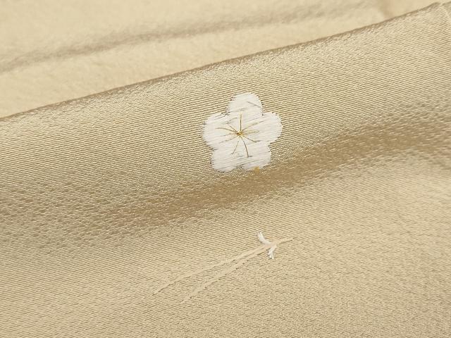 平和屋着物●色留訪問着　総刺繍　舞花文　金糸　正絹　逸品　DABD9450ud