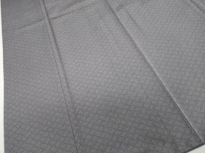 平和屋着物●伝統工芸師　服部光擴　江戸小紋　変わり格子文　正絹　逸品　DABD9466ud