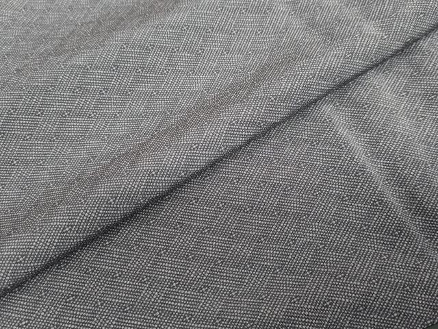 平和屋着物●伝統工芸師　服部光擴　江戸小紋　変わり格子文　正絹　逸品　DABD9466ud