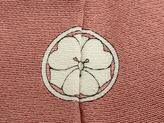 平和屋着物●上質な色無地　作家物　蘇芳香色　正絹　逸品　DABD9467ud