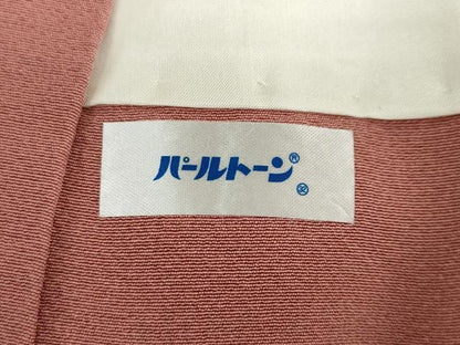 平和屋着物●上質な色無地　作家物　蘇芳香色　正絹　逸品　DABD9467ud
