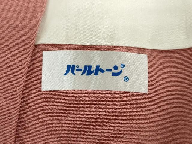 平和屋着物●上質な色無地　作家物　蘇芳香色　正絹　逸品　DABD9467ud