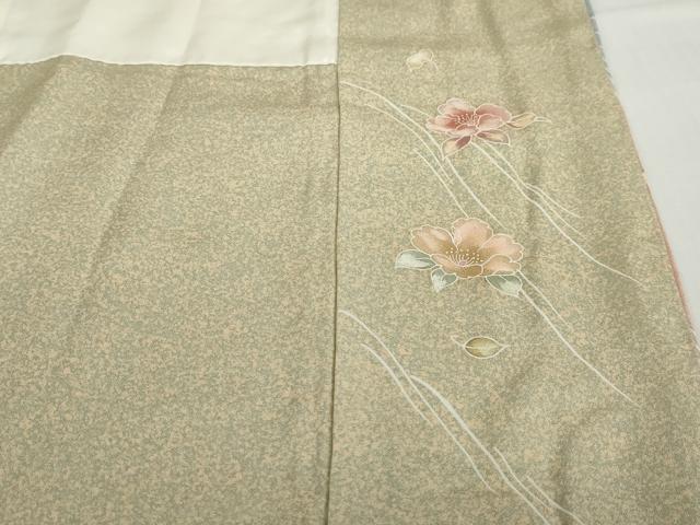 平和屋着物●訪問着　作家物　駒刺繍　草花文　暈し染め　金彩　正絹　逸品　未使用　DABD9470ud
