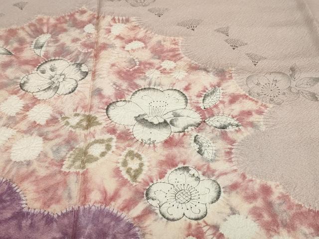 平和屋着物●訪問着　絞り　辻が花　正絹　逸品　DABD9471ud