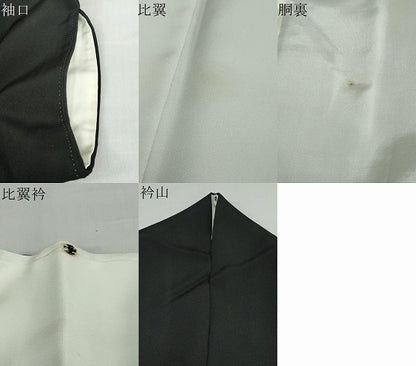 平和屋着物●本加賀友禅作家　東藤岳　黒留袖　風景草花文　正絹　逸品　DABD9475ud
