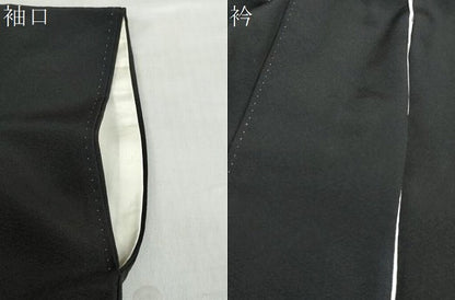 平和屋着物●豪華黒留袖　友禅　作家物　流水風景草花文　暈し染め　正絹　逸品　DABD9476ud