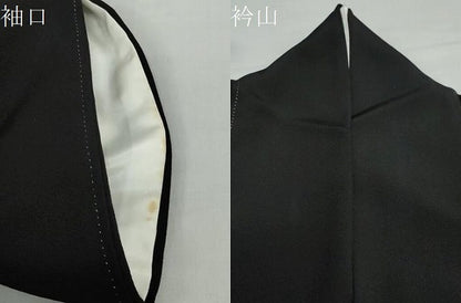 平和屋着物●豪華黒留袖　友禅　作家物　花鳥文　正絹　逸品　DABD9478ud