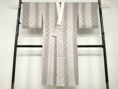 平和屋着物●長襦袢　無双仕立て　舞葉文　やまと誂製　半衿刺繍　正絹　逸品　DABD9483ud