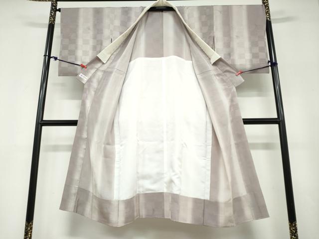 平和屋着物●長襦袢　無双仕立て　舞葉文　やまと誂製　半衿刺繍　正絹　逸品　DABD9483ud
