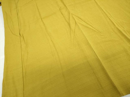 平和屋着物●長襦袢　無双仕立て　霞地紋　芥子色　半衿刺繍　正絹　逸品　DABD9485ud