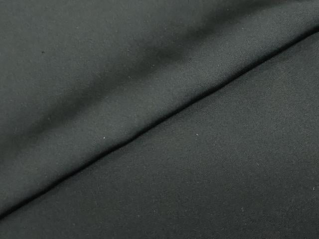 平和屋着物●男性　黒紋付　羽織セット　羽裏：松　鷹　正絹　逸品　DABD9497ud