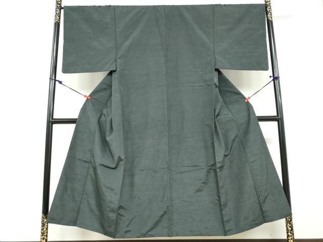 平和屋着物●男性　紬　アンサンブル　羊羹色　正絹　逸品　DABD9498ud