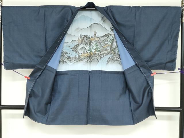 平和屋着物●男性　本場大島紬　アンサンブル　長羽織　100亀甲　総詰め　証紙付き　恵　広光作　正絹　逸品　未使用　DABD9499ud