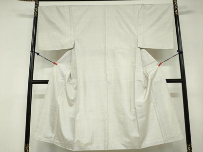 平和屋着物●男性　本場大島紬　アンサンブル　白大島　抽象文様　証紙付き　正絹　逸品　DABD9500ud