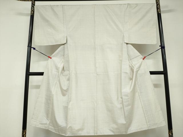平和屋着物●男性　本場大島紬　アンサンブル　白大島　抽象文様　証紙付き　正絹　逸品　DABD9500ud