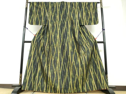 平和屋着物●本場大島紬　竹文　正絹　逸品　DABD9516ud