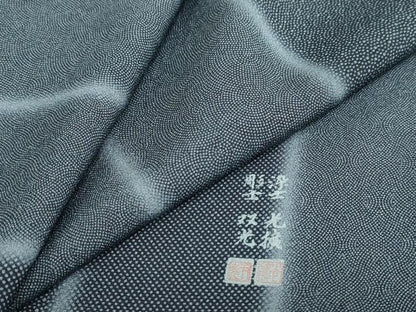 平和屋着物●江戸小紋　彫士：住田双光・染士：服部光擴　江戸小紋　変わり縞　正絹　逸品　DABD9518ud