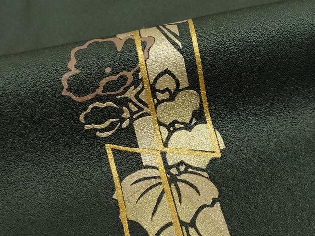 平和屋着物●訪問着　竹屋町刺繍　短冊草花文　金彩　鈴乃屋扱い　正絹　逸品　未使用　DABD9520ud