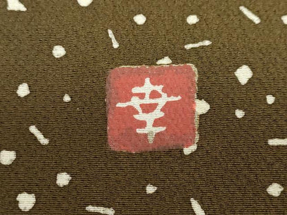平和屋着物●ファッションデザイナー 花井幸子　小紋　箔散らし文　正絹　逸品　DABD9528ud