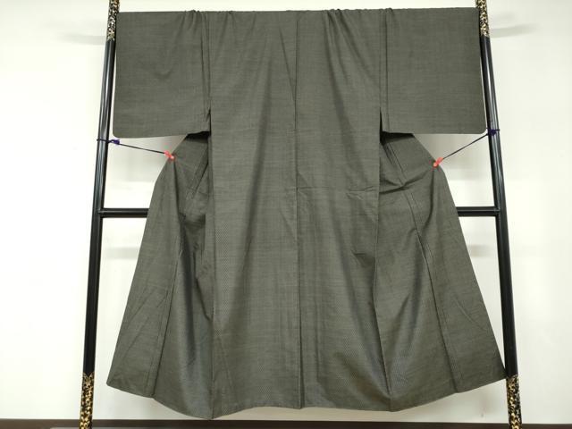 平和屋着物●男性　本場大島紬　アンサンブル　長羽織　80亀甲　総詰め　証紙付き　キングサイズ　正絹　逸品　DABD9535ud