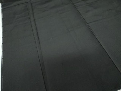 平和屋着物●男性　黒紋付　羽織・長襦袢（袷）セット　羽裏：風景文　反端付き　正絹　逸品　未使用　DABD9539ud