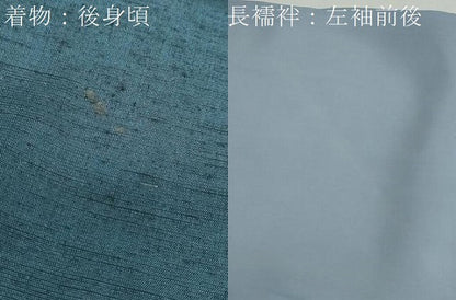 平和屋着物●男性　紬　アンサンブル　長羽織　長襦袢（袷）セット　褐返色　キングサイズ　正絹　逸品　DABD9540ud
