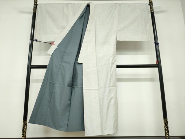 平和屋着物●男性　本場大島紬　白大島　100亀甲　総詰め　キングサイズ　正絹　逸品　DABD9551ud