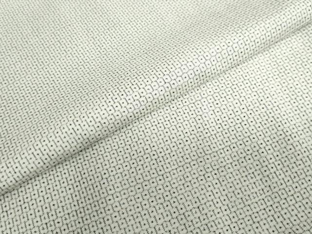 平和屋着物●男性　本場大島紬　白大島　100亀甲　総詰め　キングサイズ　正絹　逸品　DABD9551ud