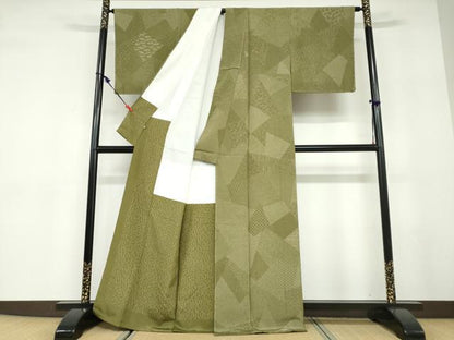 平和屋着物●寺山存男　江戸小紋　百柄　吉祥草花文　鈴乃屋扱い　正絹　逸品　未使用　DABD9557ud