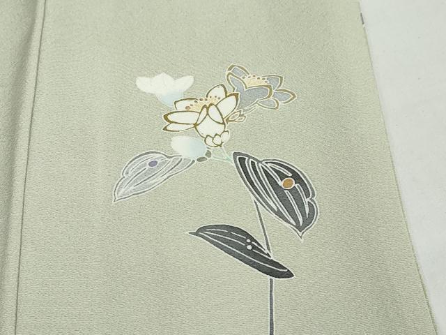 平和屋着物●訪問着　友禅　枝花文　暈し染め　正絹　逸品　DABD9560ud