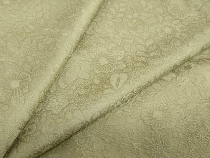 平和屋着物●上質な色無地　辻が花地紋　柳茶色　正絹　逸品　DABD9563ud