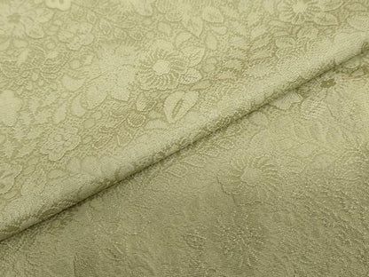 平和屋着物●上質な色無地　辻が花地紋　柳茶色　正絹　逸品　DABD9563ud