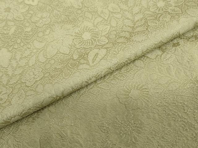 平和屋着物●上質な色無地　辻が花地紋　柳茶色　正絹　逸品　DABD9563ud