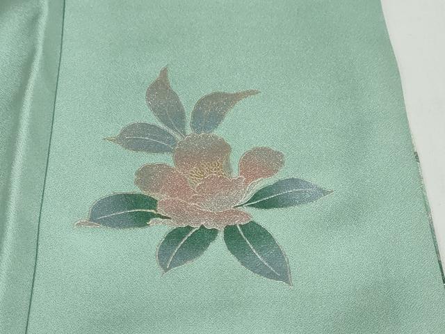 平和屋着物●螺鈿作家　藤本隆士　訪問着　螺鈿　枝花文　暈し染め　金銀彩　正絹　逸品　DABD9565ud