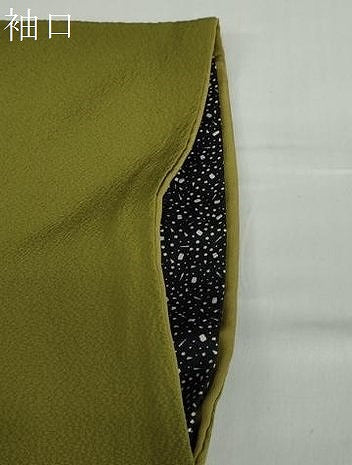 平和屋着物●ファッションデザイナー 花井幸子　色無地　紋意匠　根岸色　やまと誂製　正絹　逸品　DABD9570ud