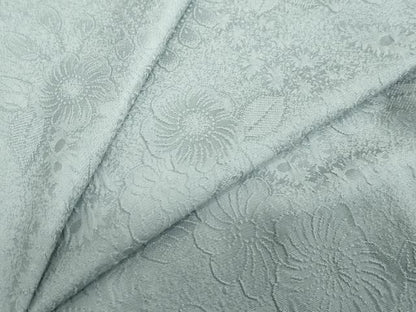 平和屋着物●上質な色無地　辻が花地紋　湊鼠色　ロング丈　正絹　逸品　DABD9572ud