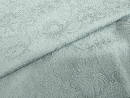 平和屋着物●上質な色無地　辻が花地紋　湊鼠色　ロング丈　正絹　逸品　DABD9572ud