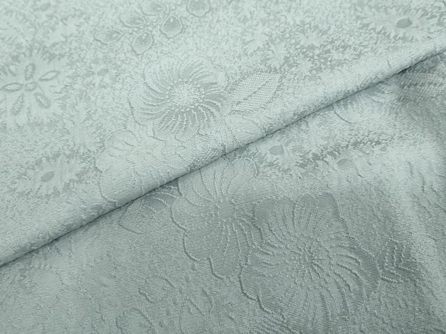 平和屋着物●上質な色無地　辻が花地紋　湊鼠色　ロング丈　正絹　逸品　DABD9572ud