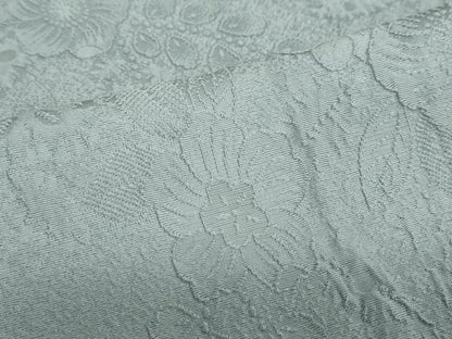 平和屋着物●上質な色無地　辻が花地紋　湊鼠色　ロング丈　正絹　逸品　DABD9572ud