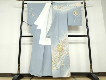 平和屋着物●訪問着　作家物　正倉院花鳥文　暈し染め　金彩　正絹　逸品　DABD9576ud
