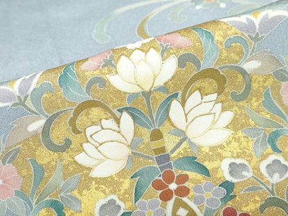 平和屋着物●訪問着　作家物　正倉院花鳥文　暈し染め　金彩　正絹　逸品　DABD9576ud
