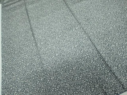 平和屋着物●江戸小紋　草花文　黒地　正絹　逸品　DABD9578ud